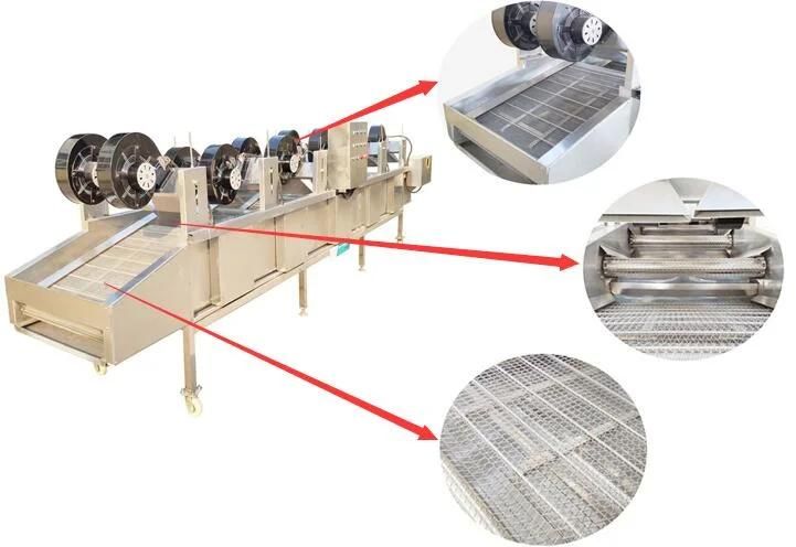 Air Knife Vegetable Air Dewatering Potato Crisp Deoiler Dryer Machine