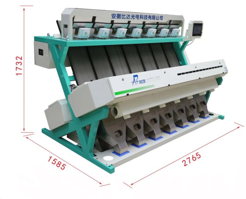High Yield Food Processing Machine Bida 7 Chutes Color Sorter