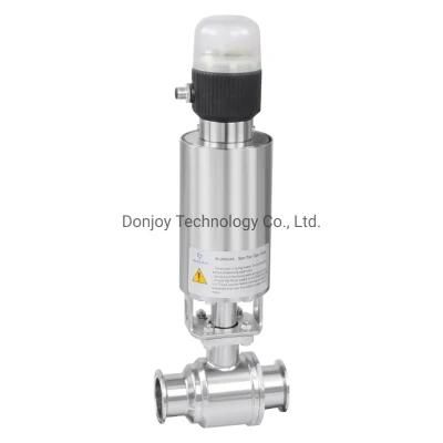 Donjoy Sanitary Direct Cross Ball Valve with C-Top