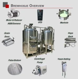3.0mm Thickness SUS304 Stainless Steel Commercial Draught Beer Brew Mash Kettle