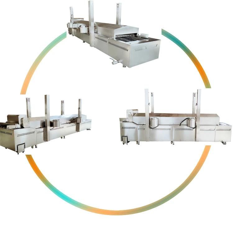 Electric Continuous Belt Conveyor Frying Machine Oil Fried Fish Fryer