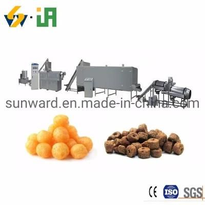 Flavored Extruded Leisure Corn Snack Chips Line Extruder Dryer Machine