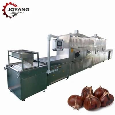 Tunnel Belt Microwave Chestnuts Nuts Curing Drying Machine with PLC Control