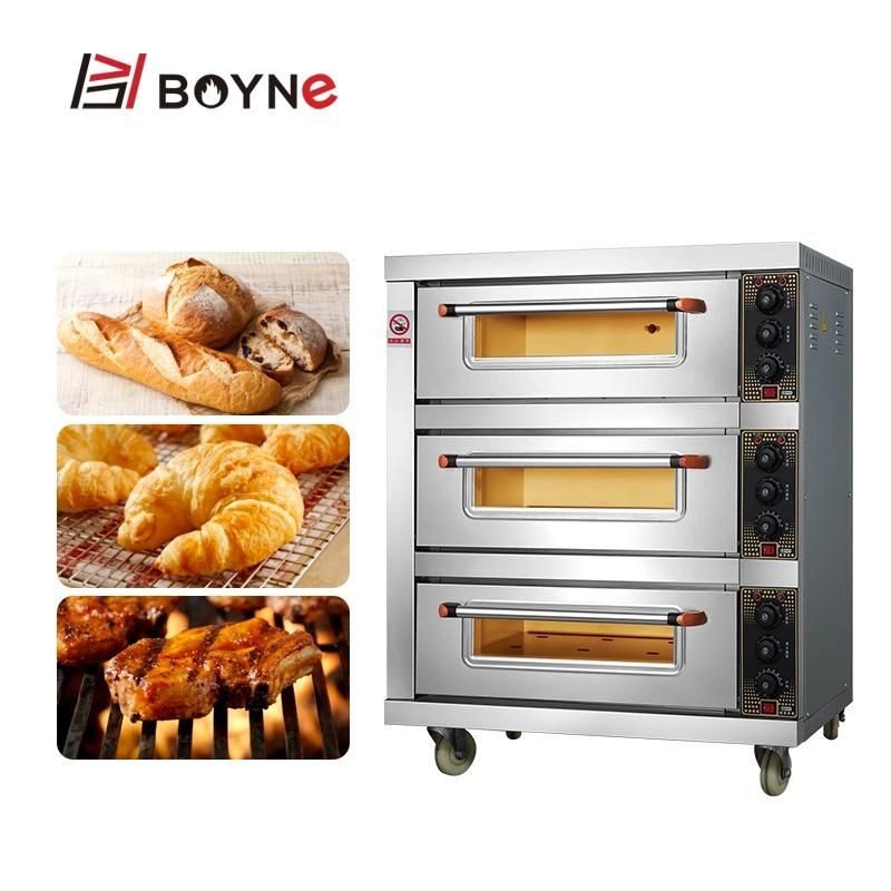 Restaurant Kitchen 3 Deck 3 Pans Electrical Oven
