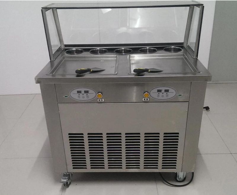 Fried Ice Cream Roll Machine with PLC Temperature Controller