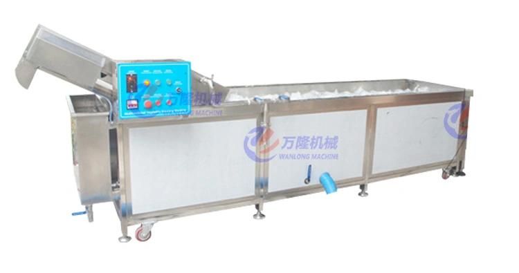 Automatic Leaf Vegetable Fruit Luttuce Salad Bubble Washing Cutting Processing Line