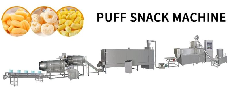 Twin-Screw Expanded Corn Rice Puffed Snack Extuder Machine Factory Plant