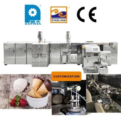 Hot Sale Full Automatic Production Line Baking Rolled Waffle Biscuit Snow Cone Making ...