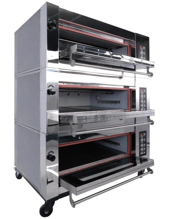 Commercial Bread Baking Electric 2 Decks 4 Trays Oven Pizza Cake Snack Dough Bakery Equipment