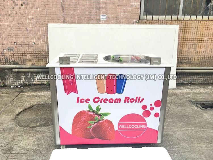 Commercial Thai Gelato Soft Fried Ice Cream Roll Machine Ice Cream Making Machine