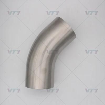 Sanitary Stainless Steel 45 Degree Long Elbow with Welded End