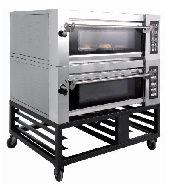 Commercial Bread Baking Machine Electric Bakery Oven Bread Baking Equipment Pizza Dough Moulder Dough Baguette Toast Snack 2 Decks Oven