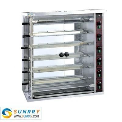 Commercial Chicken Rotisserie Oven Grill with 6 Safety Gas Valves and Thermocouple