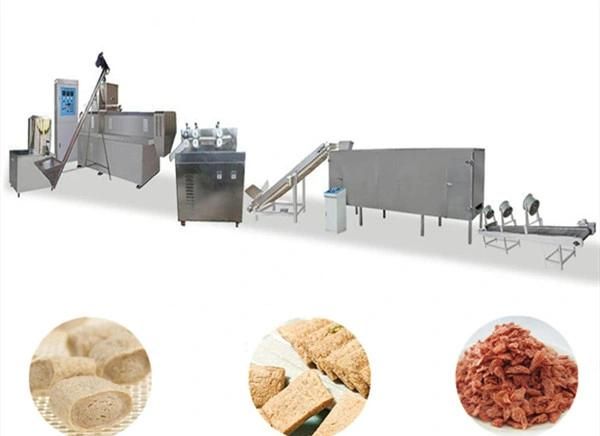 China Double Screw Extruder Textures Soya Protein Soyameat Production Machine