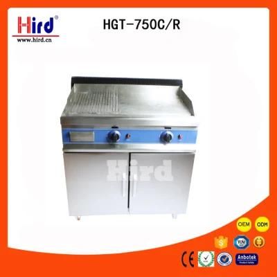Gas Griddle (HZH-750C/R) Cabinet Half Flat&Half Ribbed/ All Flat/ Mirror CE
