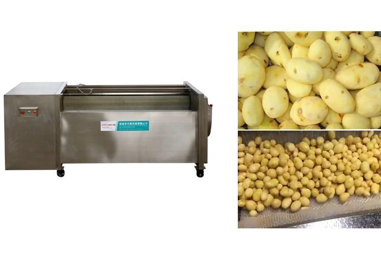 Potato Washing and Peeling Machine Continuous Potato Peeler