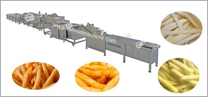 French Fries Frying Machine French Fries Making Machine / Potato French Fries Production Line