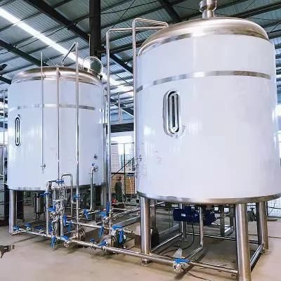 2000L Stainless Steel Jacketed Double Layer Heat Preservation Brewery Planting Beer ...