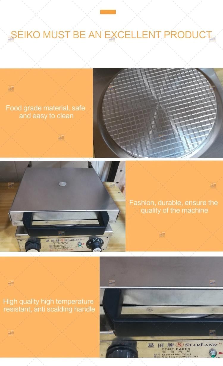 Commercial Ice Cream Waffle Cone Maker Egg Roll Machine Waffle