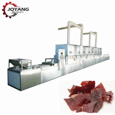 50kw Tunnel Belt Dried Beef Microwave Curing Machine