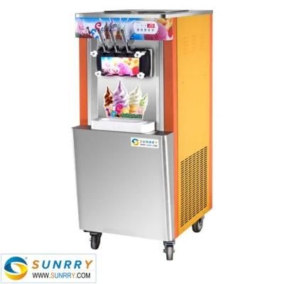 Commercial 5.8*2L Volume Swirl Freeze Ice Cream Maker Machine