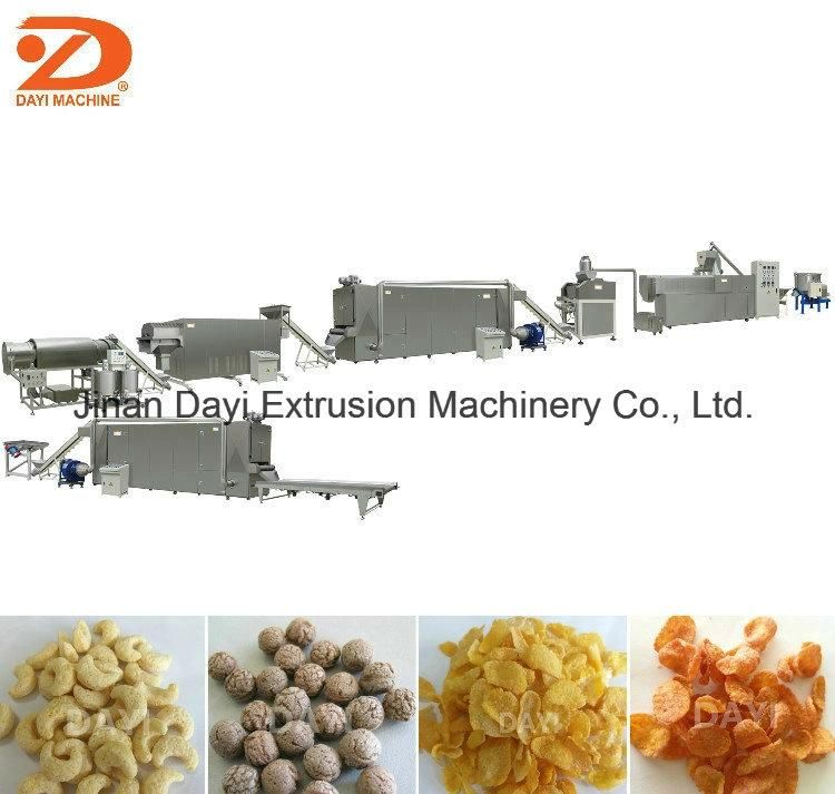 High Quality Star Breakfast Cereal Twin Screw Extruder Making Machine