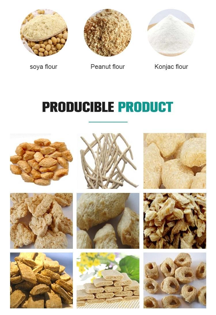 Soya Chunks Vegetable Protein Nuggets Meat Isolate Food Extrusion Making Production Line