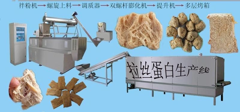 Isolated Textured Vegetable Soybean Soya Protein Food Machine