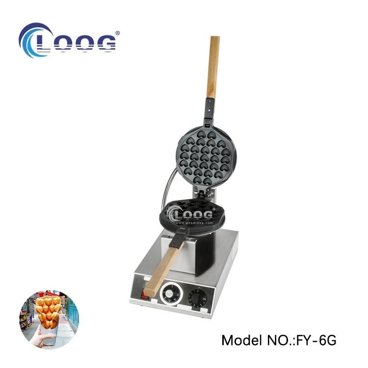 Wholesale Kitchen Equipment Non-Stick Electric Heart Shape Egg Bubble Waffle Maker Hong Kong Eggettes Waffle Iron Cake Oven Bubble Waffle Machine Commercial