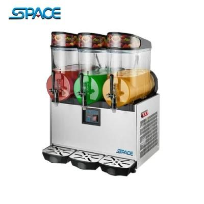 CE Approved Beverage Dispenser LED Light Thailand 3 Tank 15L Slush Machine