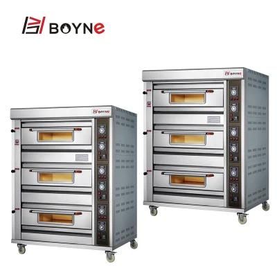 Gas Oven Three Deck Six Trays for Bakery