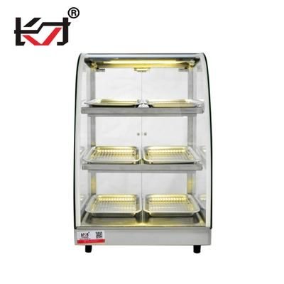 Fcs-3f6p Back Open Door Hot Food Display Warmer Showcase for Bakery Food Shop