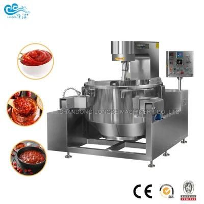 Industrial Automatic Dates Paste Sauce Gas Cooking Mixer Machine