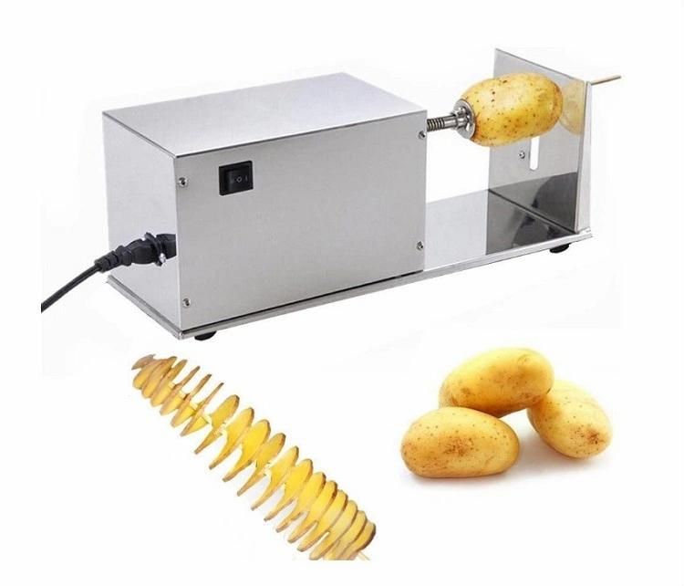 Commercial Catering Equipment Twist/Tornado Chips Cutting Maker Automatic Potato Fryer Curly Fries Slicer