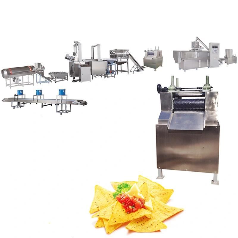 Full Automatic Doritos Corn Chips Making Machine Triangle Chips Processing Line