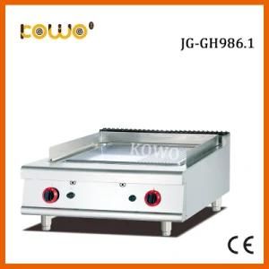 Counter Top Commercial Stainless Steel 1/3 Grooved Gas Grill Griddle for Cooking Equipment