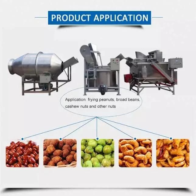 Gas Heating Broad Bean Fryer Nut Frying Machine
