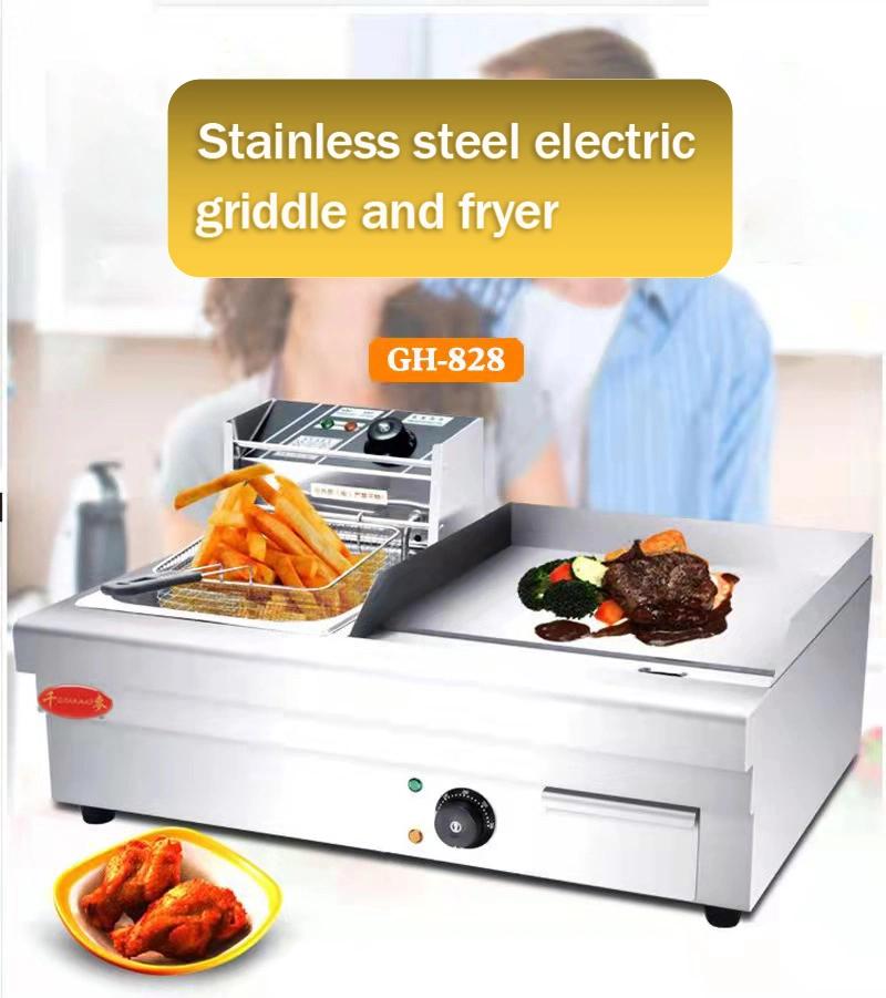 Industrial Batch Frying Machine Banana Chips Frying Machine Batch Fryer with Griddle Machinery