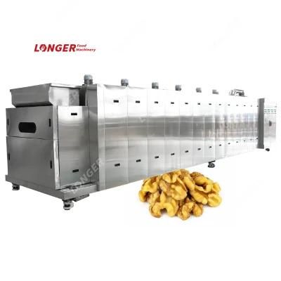 Large Shea Nut Lentil Pea Soyabean Roasting Line Sweet Salted Walnut Roaster Machine