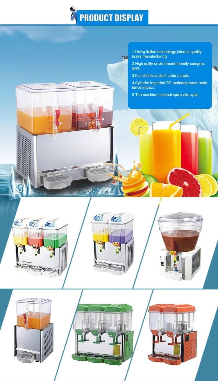 Commercial Cooler Fruit Juice Mixing 4 Tanks 12L*4 Cooling Drink Dispenser