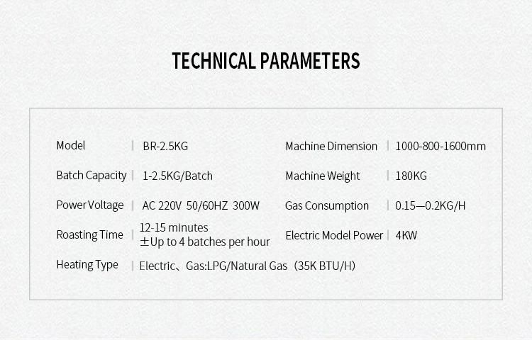 Dongyi 2.5kg Electric Coffee Roaster coffee Roasting Machine