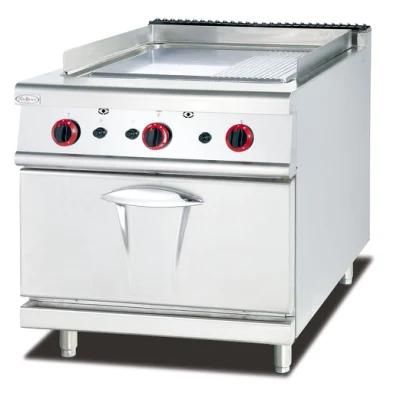 Gas Griddle with 1/3 Grooved &amp; Gas Oven 900mm Gh-986A