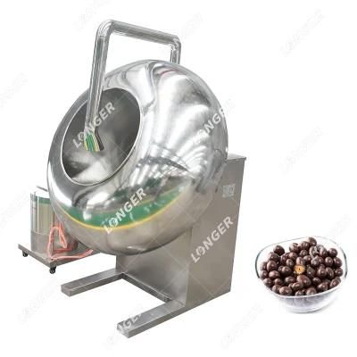 0.75kw Small Automatic Almond Chocolate Coating Pan Peanut Chocolate Coating Machine