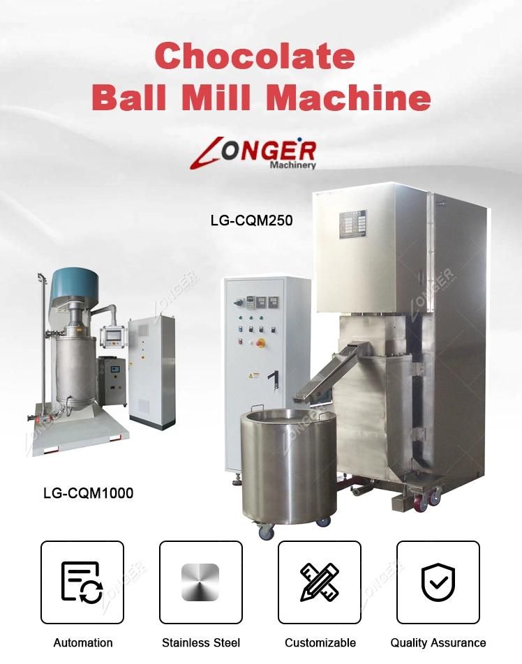 LG-Cqm1000 25-20um Three Roll Chocolate Milling Machine Chocolate Ball Mill