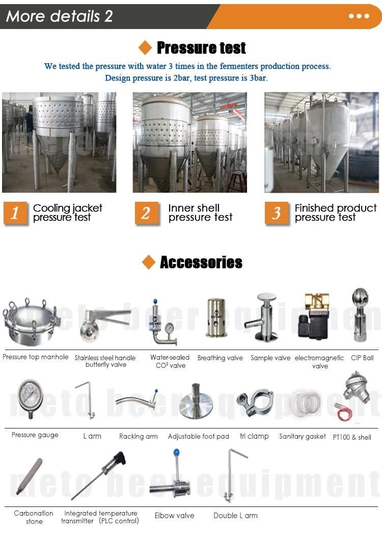 100L 200L 300L Stainless Steel Home Brew Conical Fermenter