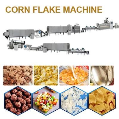China Exporters Factory Made Cereal Flakes Extruder Machinery/Air Roasting Corn Flakes ...