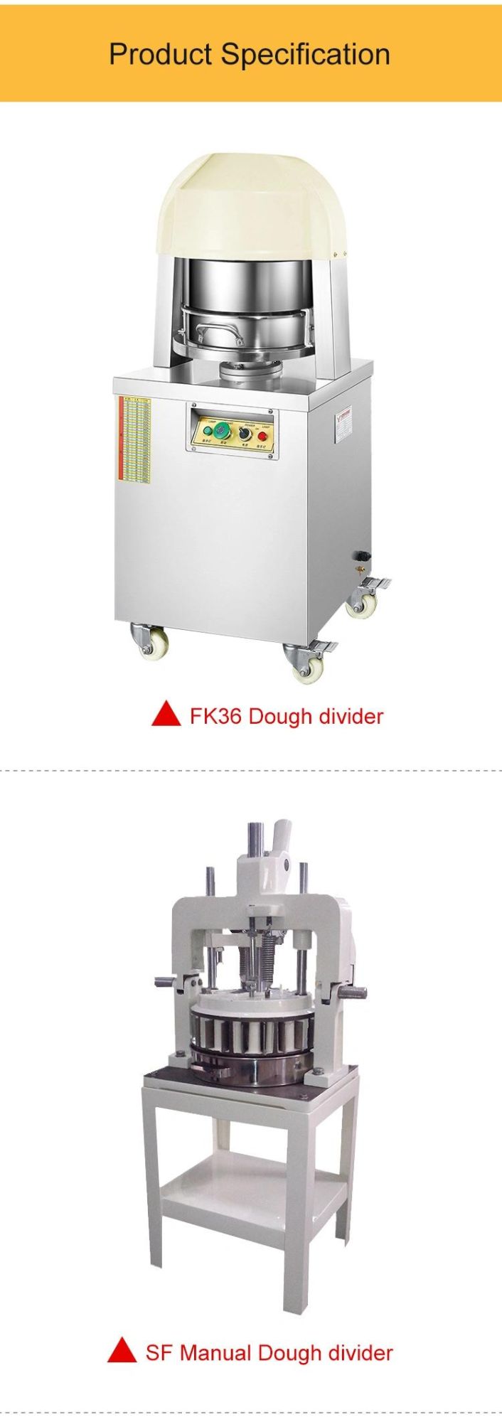 Semi Automatic Dough Divider with Food Grade Stainless Steel