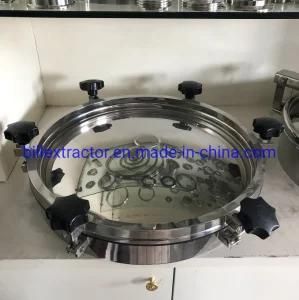 Stainless Steel 304 Full Sight Glass Rounded Manhole Cover