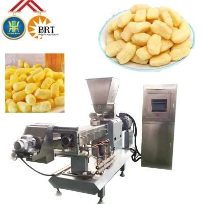 Cereal Expander Cheese Honey Corn Puff Snacks Extruder Machine Production Line Equipment ...