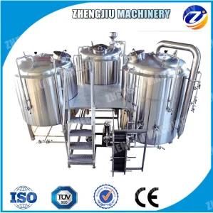 Food Sanitary 3-Vessles Mash System Commercial Brewing Equipments